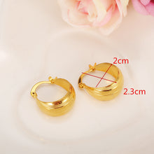 2pairs Africa Earrings for Women / Girl, Gold Color Dubai Earrings Arab Mid