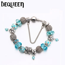 Dequeen Fashion Jewelry Purple/Black/Red Glass Beads Bracelet Heart Best Mo