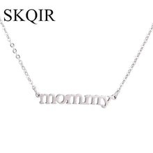 SKQIR Love Mom Necklaces & Pendants Silver/Gold Chain Stainless Steel Custo