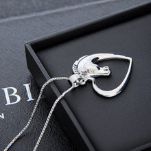 Shape shining Silver heart horse Pendant jewelry plated Silver Horse in Hea