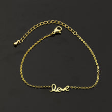 Rose Gold Color Love Charm Bracelet For Women Letter Jewelry Valentine's Da