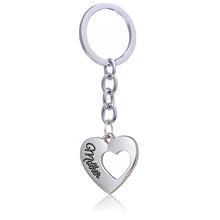 1Pair Mom Daughter Forever Love Keychain Openwork Heart Pendant Key Ring Pe