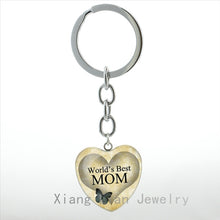 Mother's Day gifts Best Mom Ever heart pendant keychain love mum women jewe