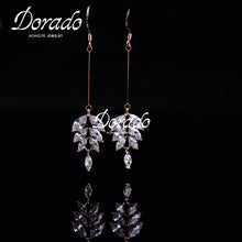 Dorado new fashion high quality clear zircon flower leaf shaped tassel dang
