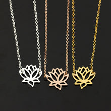 Stainless Steel Gold Charm Healing Lucky Lotus Flower Bracelets For Women B