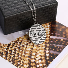 Sliver Plated Chains Necklaces Tag Mom Pendant Necklaces for Women Mother N