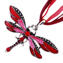 YYW Hot Sale Women Mom Colorful Enamel Dragonfly Pendant Choker Necklace Ri