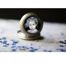 Personalized Photo Pendants Custom Pocket Watch Necklace Photo of Your Baby