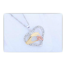 Yinian Mother Baby Heart Pendant Mom Daughter Son Child Family Love Cubic Z