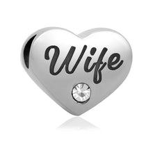 my shape Love Sister Wife Nana Aunt Mom With Clear Crystal Family Stainless