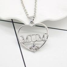 Best Gifts For Mother'Day Heart Hollow MUM Crystal Pendant Necklace Everlas