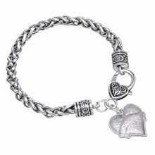 Lemegeton Crystal Navy Wife and  Navy mom  Heart Charm Lobster Claw Bracele