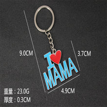 New Brand keychains mom Heart Keychain I Love Mom and I Love Dad key chain-