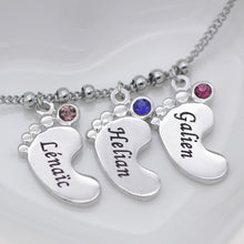 Baby Feet Necklace New Arrival Birthstone Necklace Custom Any Names Best B