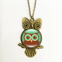 Vintage retro style Alloy OWL Pendant Long Chain Necklace Jewellery for fri