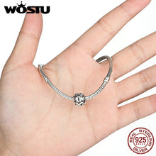 Hot Sale Real 925 Sterling Silver MOM Charm Beads Fit Original wst Bracelet