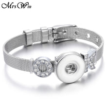New 18MM Snap Bracelets & Bangles Stainless Steel MOM Charm Bracelet diy Bu