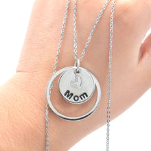 Silver Mom and Grandma Personalize Necklace with 45cm chain fit 12 Months G
