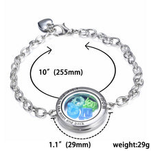 Engraved mom best gift Glass Locket Bracelets Bangles with glowing charms f