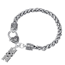 my shape Black Enamel Clear Rhinestone Soccer Ball Mom Charm Bracelet Sport