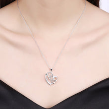 Love Mom Gift Big Mom Necklace Silver Plated Jewelry Christmas Gift For Mot