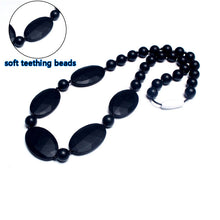 BPA free Soft beads necklace Food grade Silicone teething necklace infant t