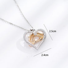 Fashion Mom Baby Mother Child Mom Daughter Hand in Hand Rhinestone Heart Pe