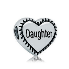 Grace Moments 5pcs 15*16mm Heart Beads 12*13mm SISTER MOM WIFE DAUGHTER NAN