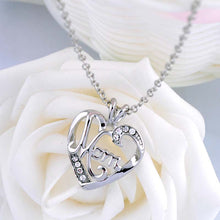 Mother's Day Gifts for Mom Silver Plated Heart Love Mom Necklaces & Pendant