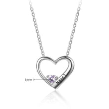 Hot Selling Personalized 925 Sterling Silver DIY Birthstone Necklace Pendan