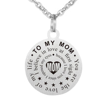 Stainless Steel To My Mom Jewelry Best Friends Friendship Mom Letter Pendan