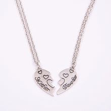 Silver Plated Mother Daughter Necklace Silver Heart Love Mom Necklaces & Pe