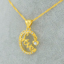 Anniyo Love Symbol Jewelry Heart Pendants Necklaces Gold Color Mom Mother's