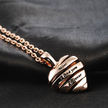 Best Gift for Mother Necklace Heart Pendant Charm "Mom I love you forever"