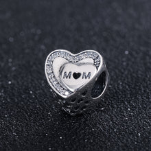 ANFASNI New Arrival 925 Sterling Silver Tribute to Mom, Clear CZ Beads Fit
