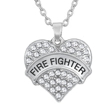 my shape Fire Fighter Air Force Army Mom Police Policeman Crystal Heart Pen