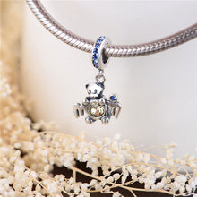 925 Sterling Silver Bear Hug Letter Mom Charm Fits Bracelets & Bangles Moth