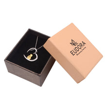 Eudora Genuine 925 Sterling Silver Gold Color Mom holding baby Loving Silve