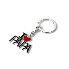 Fashion Creative Alloy Keyring I LOVE PAPA I LOVE MOM I LOVE MAMA I LOVE DA