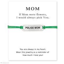 (10 pcs/lot) Silver Sign Fire Mom Wife Charm Bracelets for Women Girls Adju