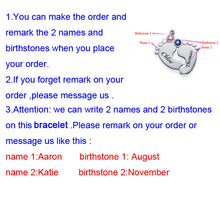Baby Feet Bangle Custom Made Names & Birthstones Birthday Gift for Mom and