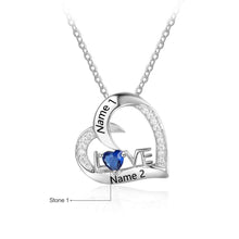 Hot Personalized 925 Sterling Silver Birthstone Necklace Pendants DIy Mom G