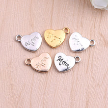 10pcs DIY Alloy love letter mom word charm pendant  Floating Locket alphabe