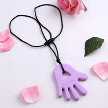 Pacifier necklace infant biting food grade safty Silicone palm pendant Mom