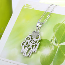 Heart Love Glow In The Dark Necklaces "Best Mom"Lettering Charm Luminous St