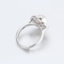 Real freshwater pearl rings women,cultured pearl rings 925 silver jewelry a