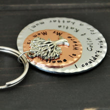 Personalized Family Tree Keychain For Mom, Memorial Gift Family Key Chain w