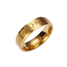 New Titanium Steel lettering MOM Design Rings Fashion Mother's Day Gift Fin
