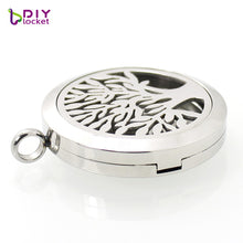 30mm Stainless Steel heart mom perfume Pendant necklace Fashion aromatherap