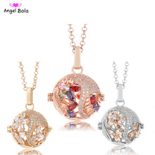 Aromatherapy Pendant CZ Necklaces 20.5mm Cage Zircon Jewelry  Angel Bola Ha